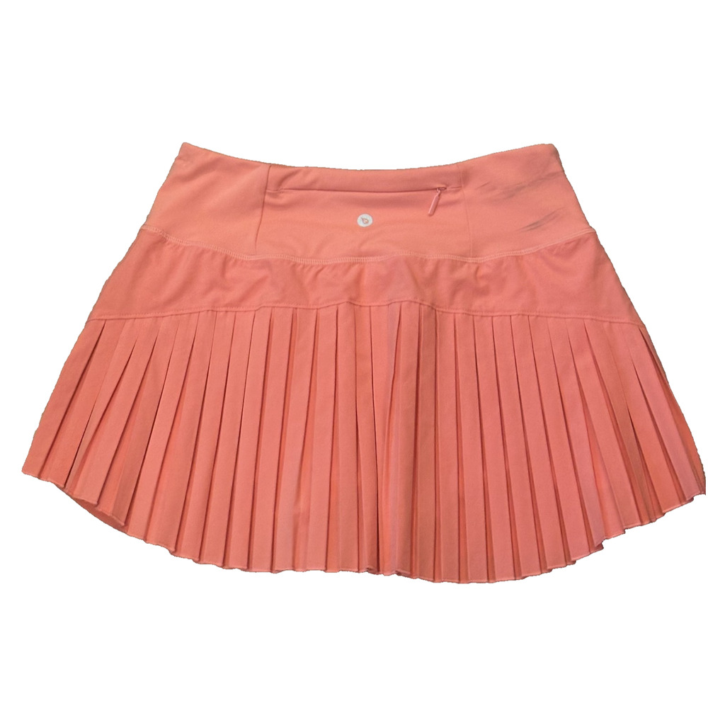 BALEAF ATHLETIC POLYESTER SKORT SKIRT SHORT PLEATED BACK CORAL SIZE MEDIUM